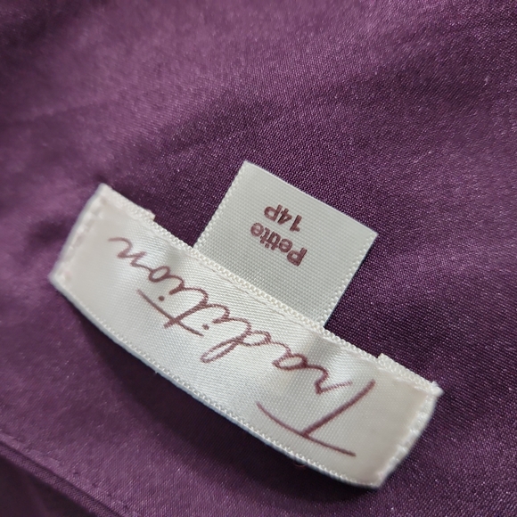 Tradition petite 14p 100% polyester midi layered dress purple - Picture 11 of 13